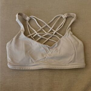 Lululemon Athletica Cream Strappy Sports Bra